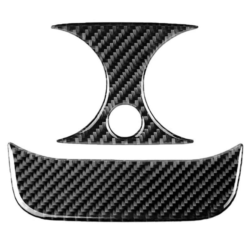 Car Carbon Fiber Rear Air Outlet Set Decorative Sticker for Mercedes-Benz C Class W205 C180 C200 C30