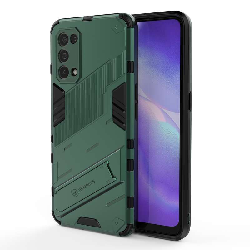For OPPO Reno5 5G Punk Armor 2 in 1 PC + TPU Shockproof Case with Invisible Holder(Orange)