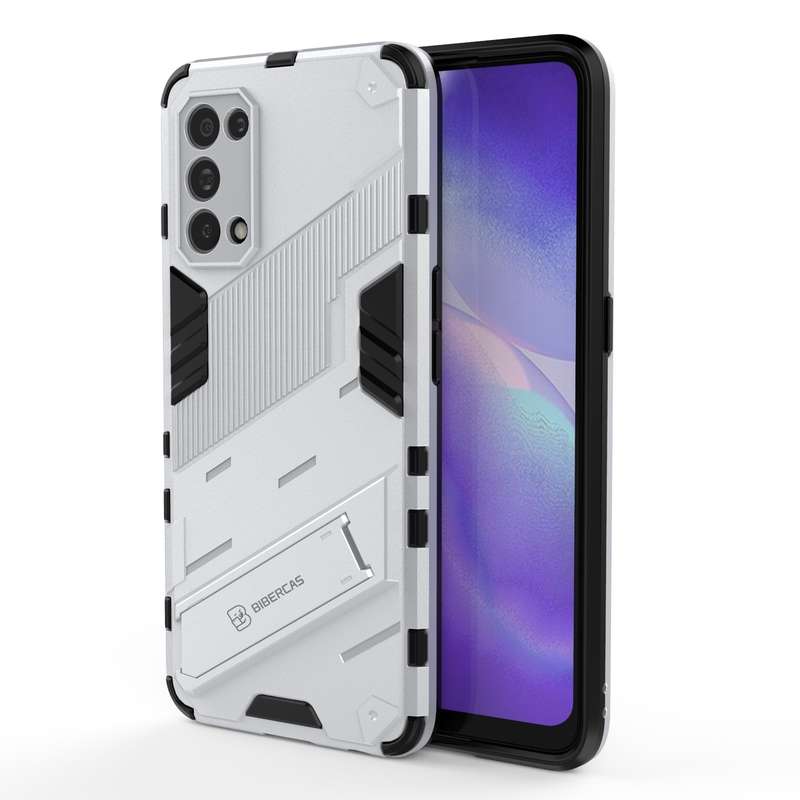 For OPPO Reno5 5G Punk Armor 2 in 1 PC + TPU Shockproof Case with Invisible Holder(Orange)