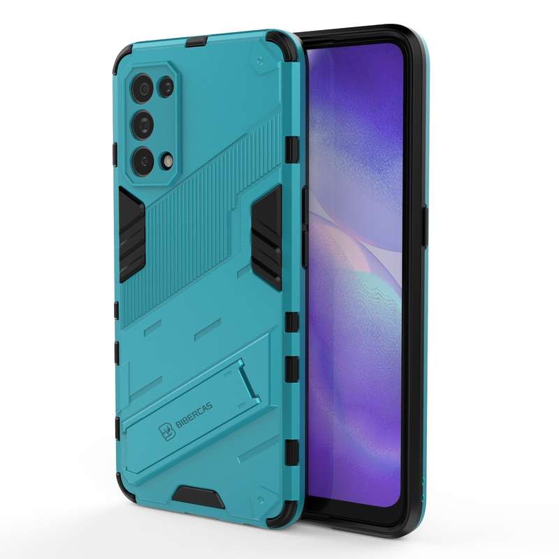 For OPPO Reno5 5G Punk Armor 2 in 1 PC + TPU Shockproof Case with Invisible Holder(Orange)