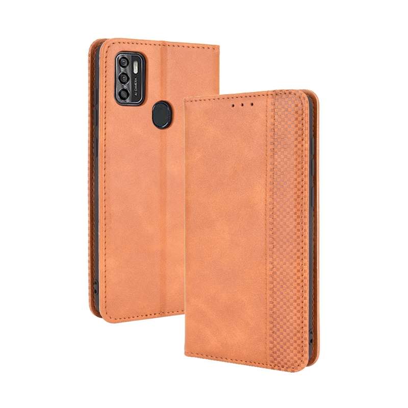 For ZTE Blade A7s 2020 Magnetic Buckle Retro Crazy Horse Texture Horizontal Flip Leather Case with H