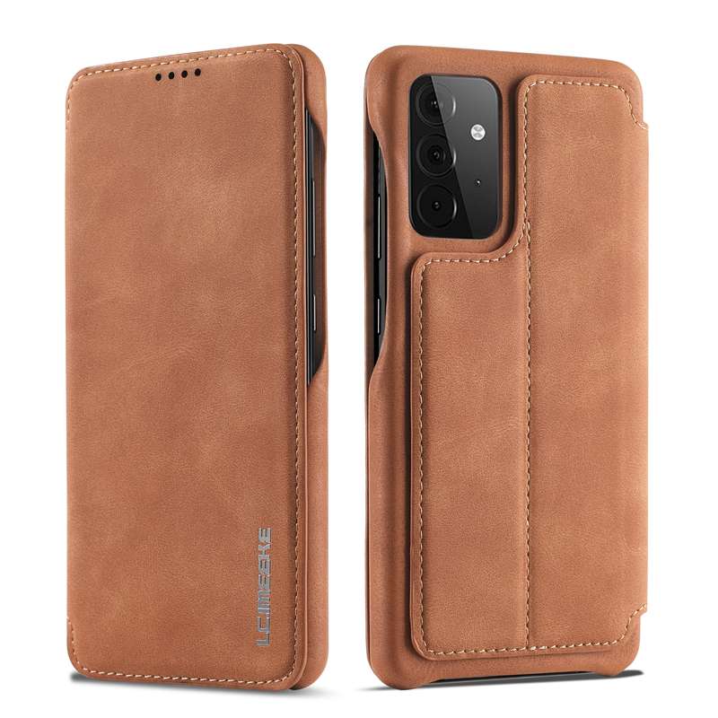 For Samsung Galaxy A52 5G / 4G LC.IMEEKE Hon Ancient Series Horizontal Flip Leather Case with Holder