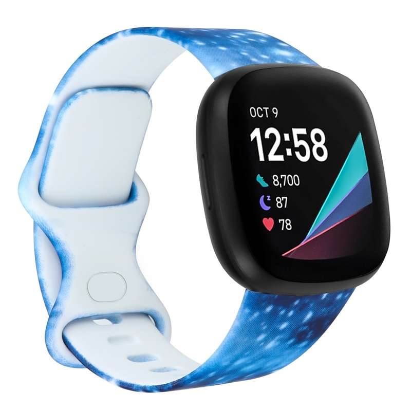For Fitbit Versa 3 Printing Watch Band, Size: S (A)