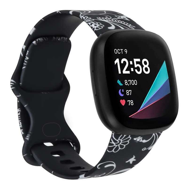 For Fitbit Versa 3 Printing Watch Band, Size: S (A)