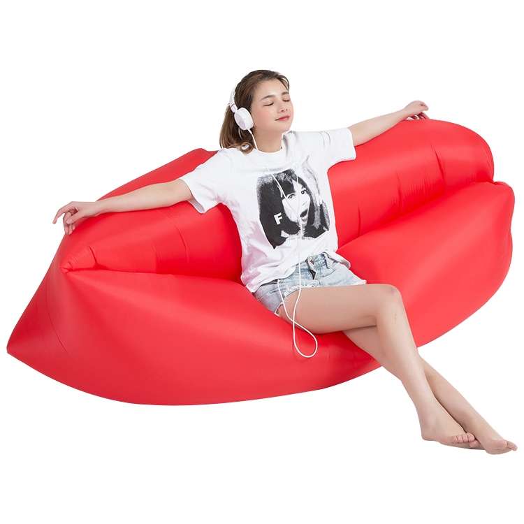 Outdoor Portable Lazy Water Inflatable Sofa Beach Grass Air Bed, Size: 200 x 70cm(Green)