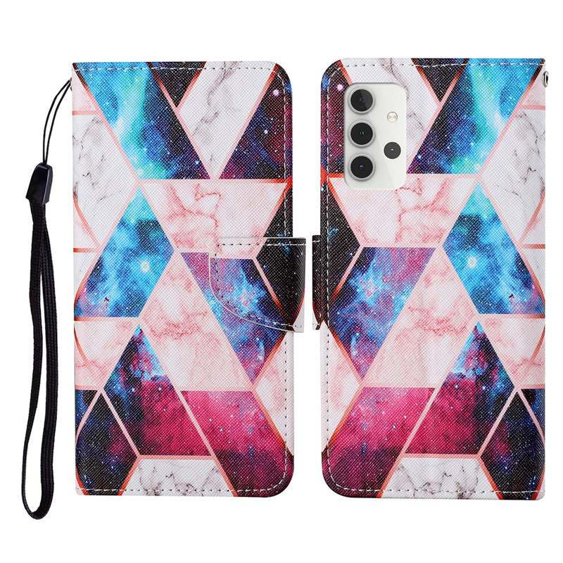 For Samsung Galaxy A31 Colored Drawing Pattern Horizontal Flip Leather Case with Holder & Card Slots