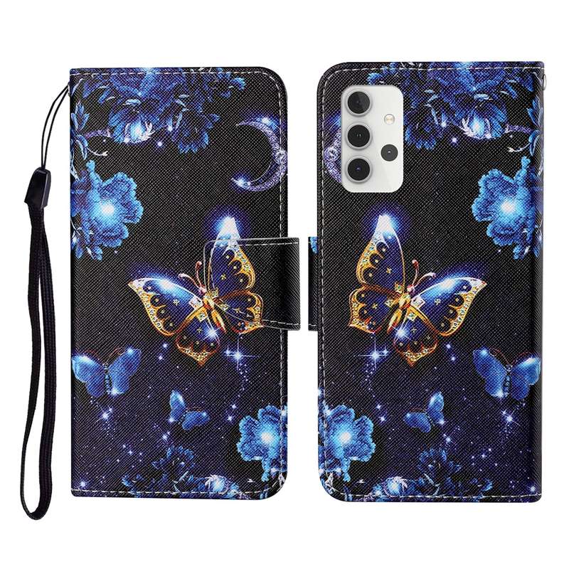 For Samsung Galaxy A31 Colored Drawing Pattern Horizontal Flip Leather Case with Holder & Card Slots