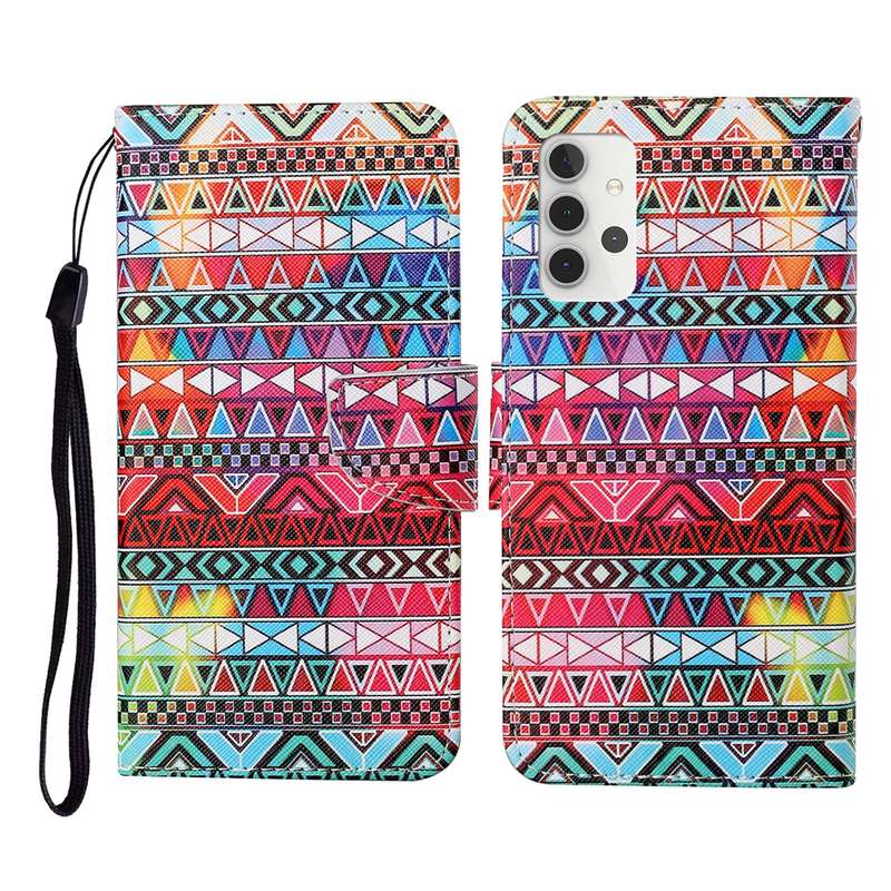 For Samsung Galaxy A50 / A30s Colored Drawing Pattern Horizontal Flip Leather Case with Holder & Car