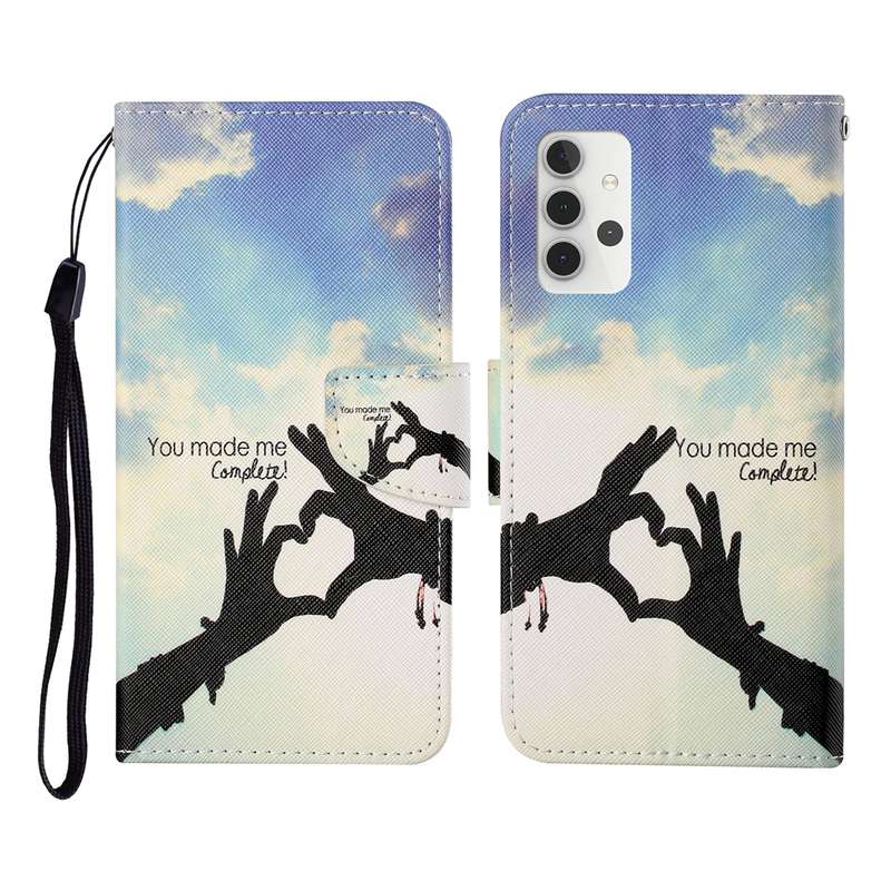 For Samsung Galaxy A31 Colored Drawing Pattern Horizontal Flip Leather Case with Holder & Card Slots