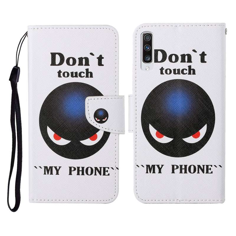 For Samsung Galaxy A50 / A30s Colored Drawing Pattern Horizontal Flip Leather Case with Holder & Car
