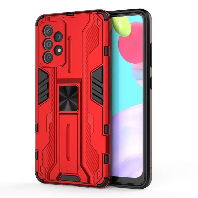 For Samsung Galaxy A52 5G / 4G Supersonic PC + TPU Shock-proof Protective Case with Holder(Black)