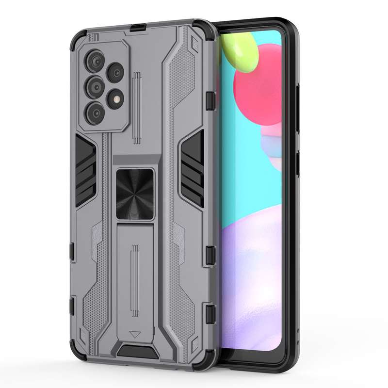 For Samsung Galaxy A52 5G / 4G Supersonic PC + TPU Shock-proof Protective Case with Holder(Black)