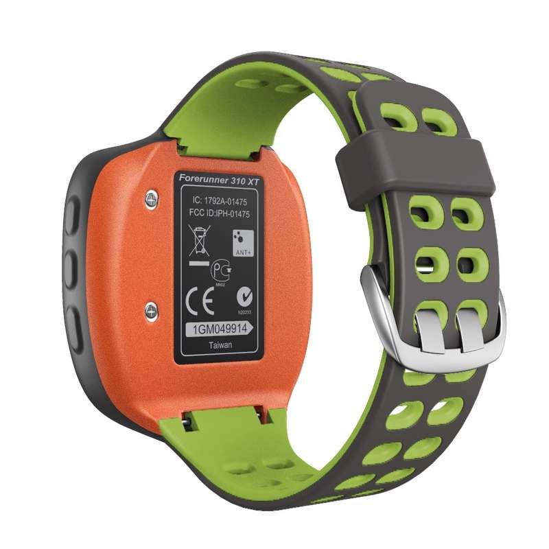 For Garmin Forerunner 310XT Two-color Silicone Watch Band(Grey Light Grey)