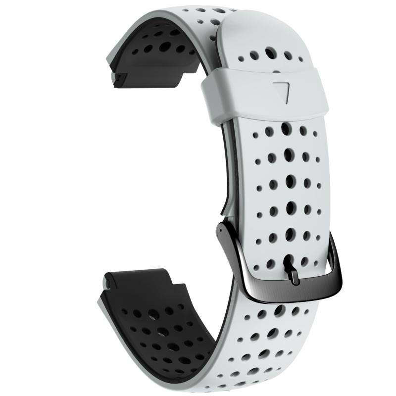 For Garmin Forerunner 220 Two-color Silicone Watch Band(Black Grey)