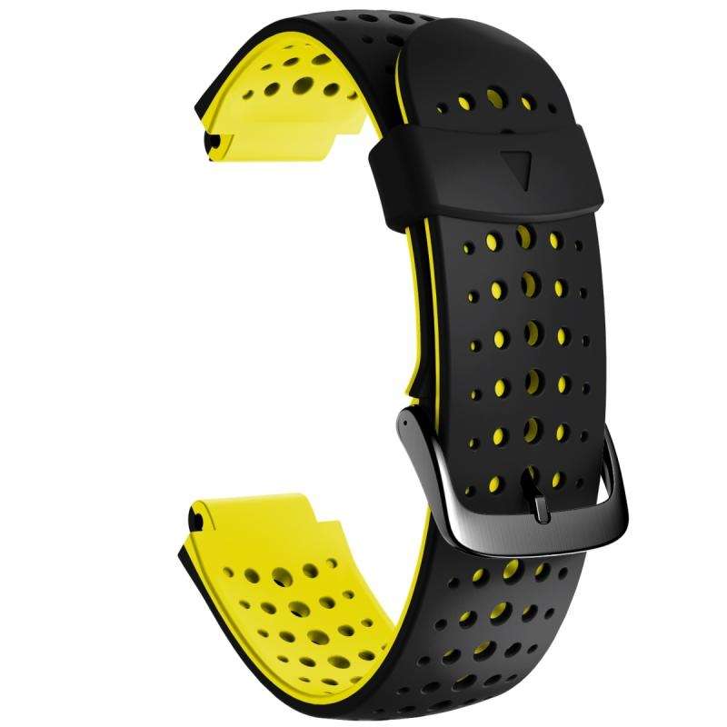 For Garmin Forerunner 220 Two-color Silicone Watch Band(Black Grey)