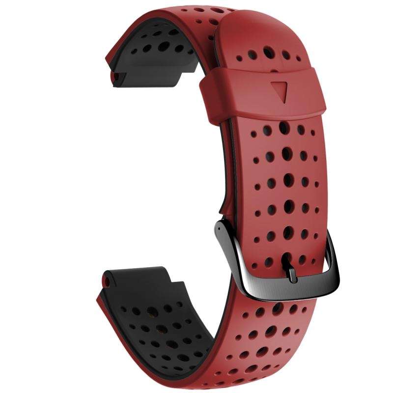 For Garmin Forerunner 220 Two-color Silicone Watch Band(Black Grey)