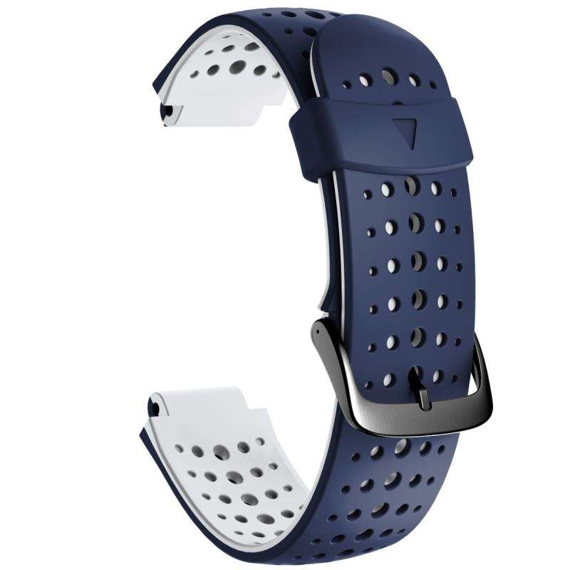 For Garmin Forerunner 220 Two-color Silicone Watch Band(Black Grey)