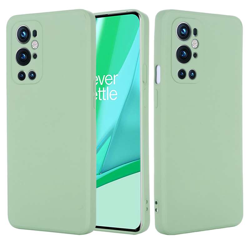 For OnePlus 9 Pro Solid Color Liquid Silicone Dropproof Full Coverage Protective Case(Red)