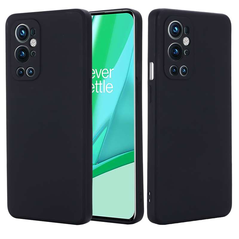 For OnePlus 9 Pro Solid Color Liquid Silicone Dropproof Full Coverage Protective Case(Red)