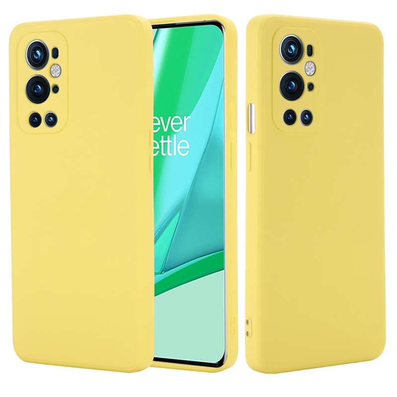 For OnePlus 9 Pro Solid Color Liquid Silicone Dropproof Full Coverage Protective Case(Red)