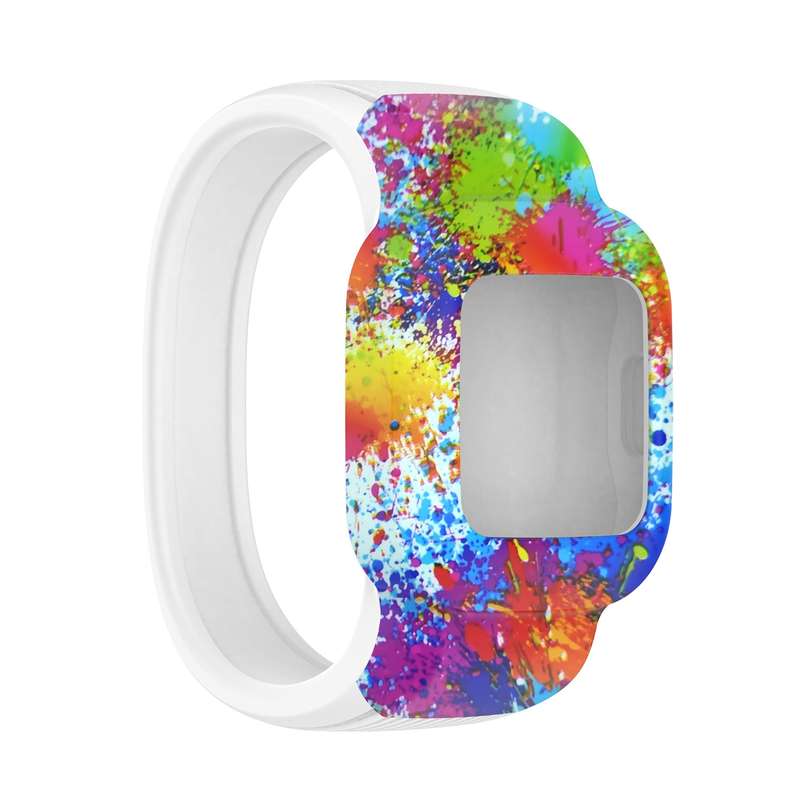 For Garmin Vivofit JR3 No Buckle Silicone Printing Watch Band, Size:S(Leopard)