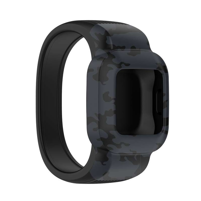 For Garmin Vivofit JR3 No Buckle Silicone Printing Watch Band, Size:S(Leopard)