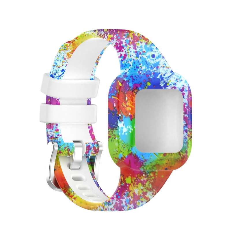 For Garmin Vivofit JR3 Silicone Printing Watch Band(Peacock)