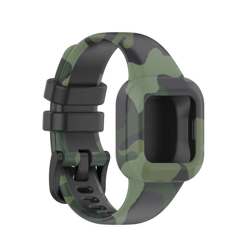 For Garmin Vivofit JR3 Silicone Printing Watch Band(Peacock)