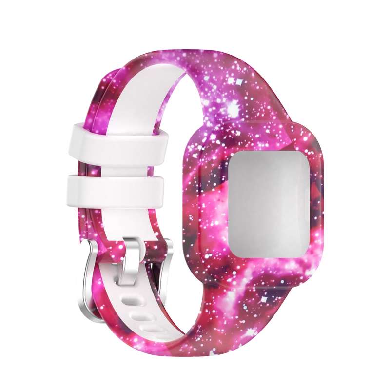 For Garmin Vivofit JR3 Silicone Printing Watch Band(Peacock)