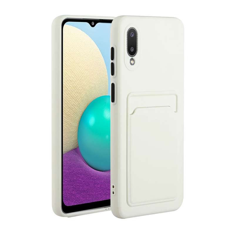 For Samsung Galaxy A02 Card Slot Design Shockproof TPU Protective Case(Dark Green)