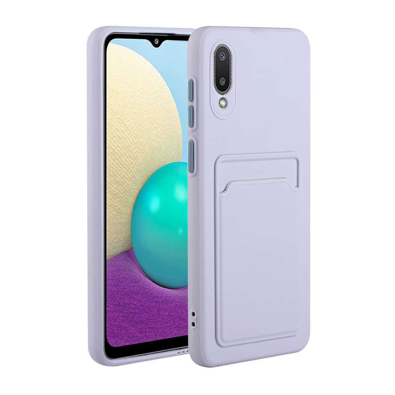 For Samsung Galaxy A02 Card Slot Design Shockproof TPU Protective Case(Dark Green)