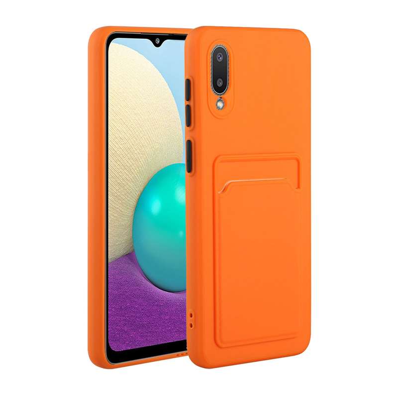 For Samsung Galaxy A02 Card Slot Design Shockproof TPU Protective Case(Dark Green)