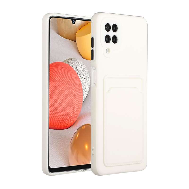 For Samsung Galaxy A12 5G Card Slot Design Shockproof TPU Protective Case(Pink)