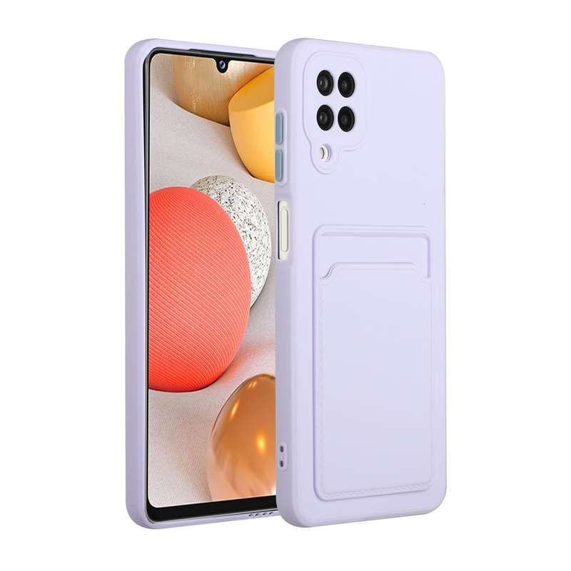 For Samsung Galaxy A12 5G Card Slot Design Shockproof TPU Protective Case(Pink)