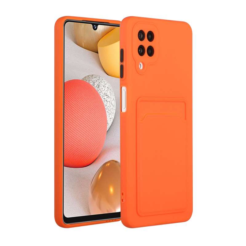 For Samsung Galaxy A12 5G Card Slot Design Shockproof TPU Protective Case(Pink)