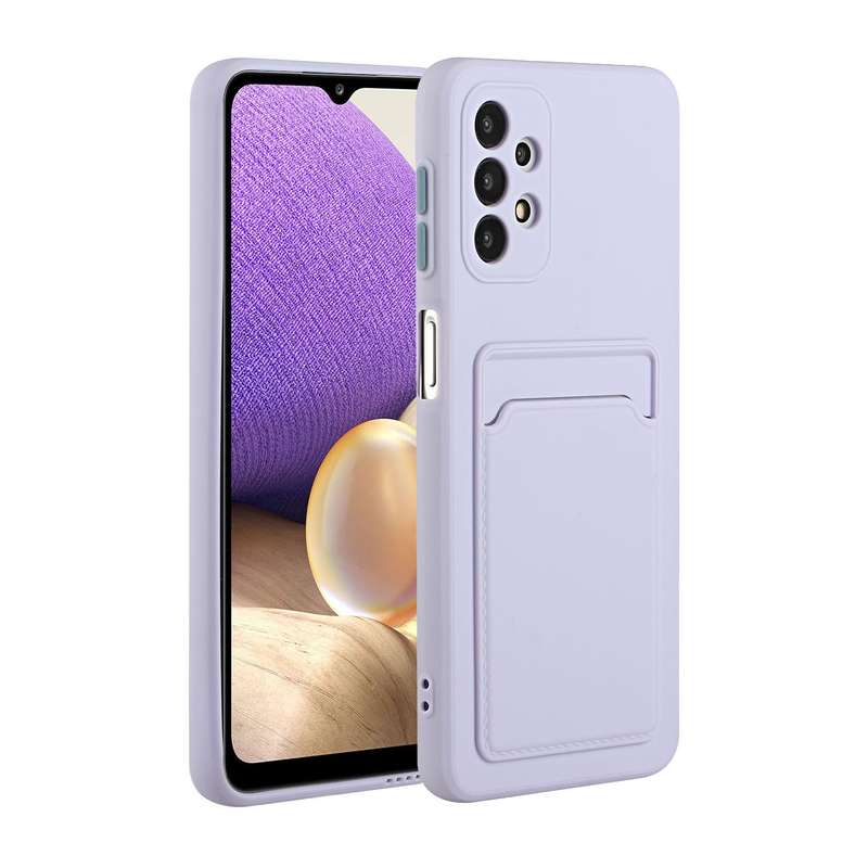 For Samsung Galaxy A32 4G Card Slot Design Shockproof TPU Protective Case(Gray)