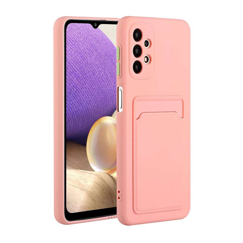 For Samsung Galaxy A32 4G Card Slot Design Shockproof TPU Protective Case(Gray)