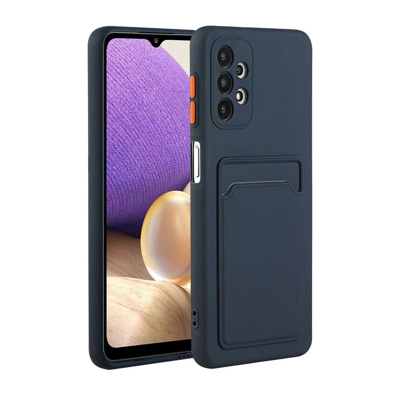 For Samsung Galaxy A52 5G / 4G Card Slot Design Shockproof TPU Protective Case(Purple)