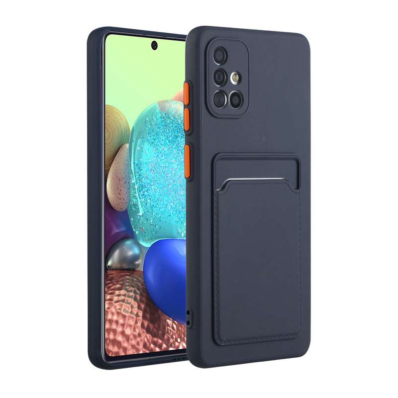 For Samsung Galaxy A71 5G Card Slot Design Shockproof TPU Protective Case(Purple)