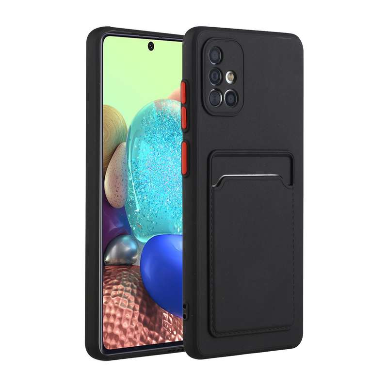 For Samsung Galaxy A71 5G Card Slot Design Shockproof TPU Protective Case(Purple)
