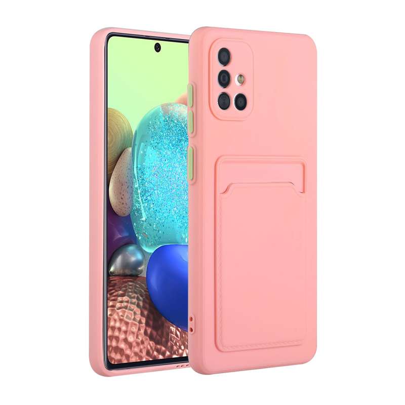 For Samsung Galaxy A71 5G Card Slot Design Shockproof TPU Protective Case(Purple)