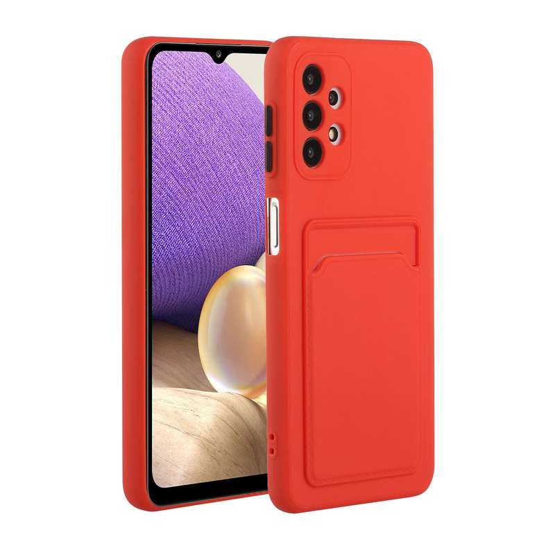 For Samsung Galaxy A72 5G / 4G Card Slot Design Shockproof TPU Protective Case(Pink)