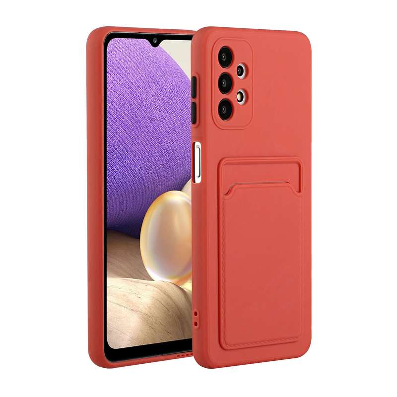 For Samsung Galaxy A72 5G / 4G Card Slot Design Shockproof TPU Protective Case(Pink)