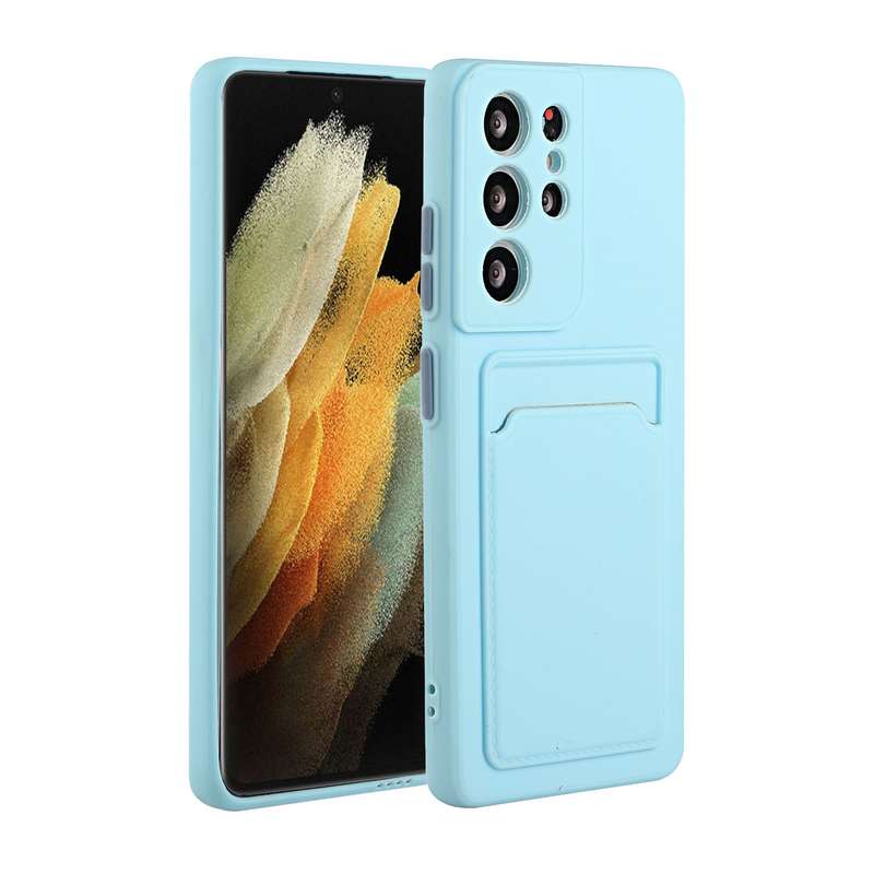 For Samsung Galaxy S21 Ultra 5G Card Slot Design Shockproof TPU Protective Case(Black)