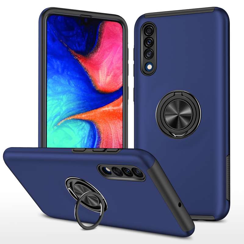 For Samsung Galaxy A30s / A50s / A50 PC + TPU Shockproof Magnetic Protective Case with Invisible Rin