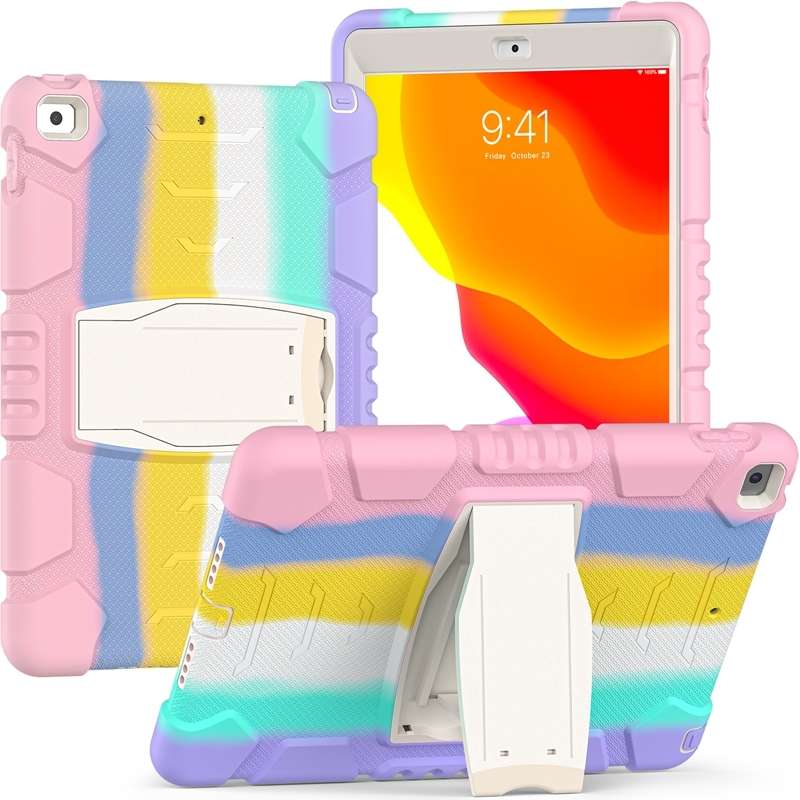 For iPad 10.2 2021 / 2020 / 2019 3-Layer Protection Screen Frame + PC + Silicone Shockproof Combinat
