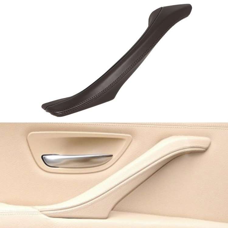 Car Leather Left Side Inner Door Handle Assembly 51417225854 for BMW 5 Series F10 / F18 2011-2017(Mo