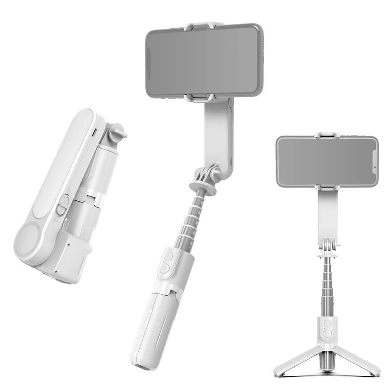 L09 Mini Folding Fill Light Gimbal Stabilizer Tripod(White)
