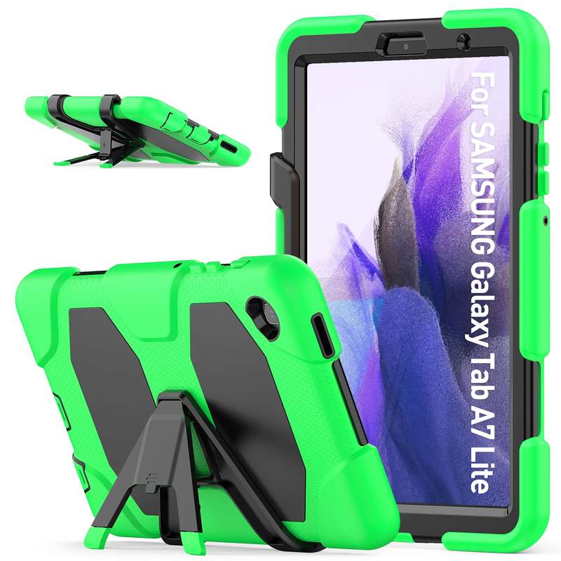For Samsung Galaxy A7 Lite 8.7 2021 T220 / T225 Shockproof Colorful Silicon + PC Protective Case wit