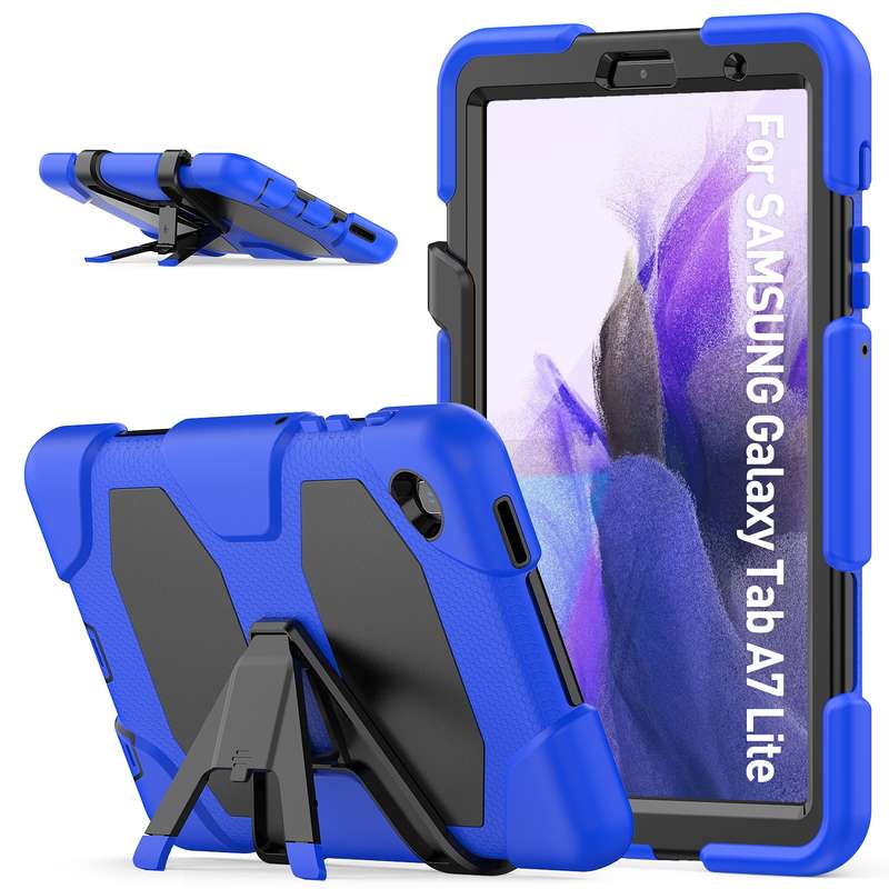 For Samsung Galaxy A7 Lite 8.7 2021 T220 / T225 Shockproof Colorful Silicon + PC Protective Case wit